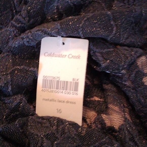 NWT Coldwater Creek Black Lace Dress - Picture 11 of 12